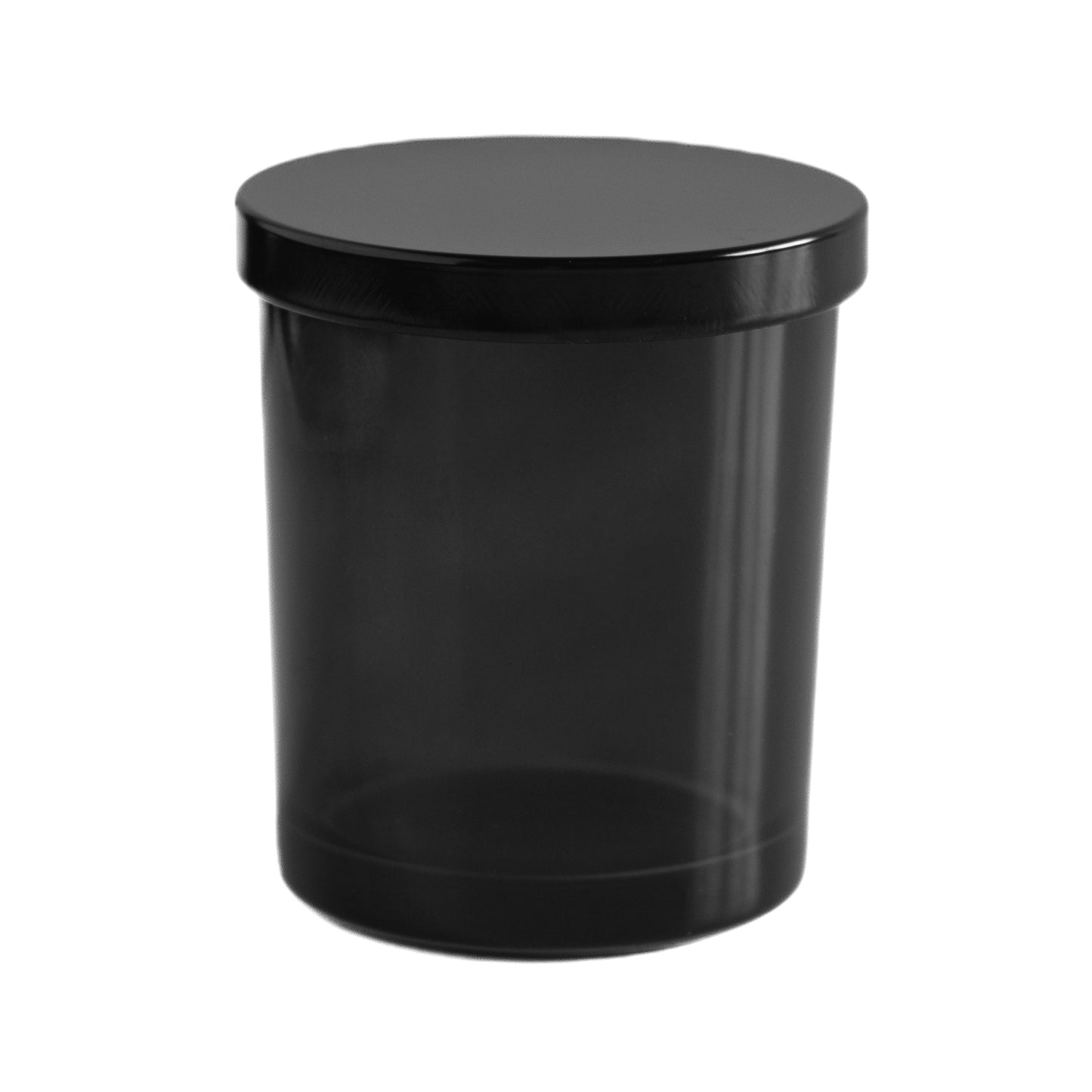 Glossy Black Glass Jar with Black Lid 200 ML / 6.5 oz