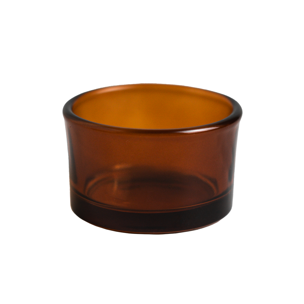Tea Light Amber Glass Jars 1.18 oz / 35 ml
