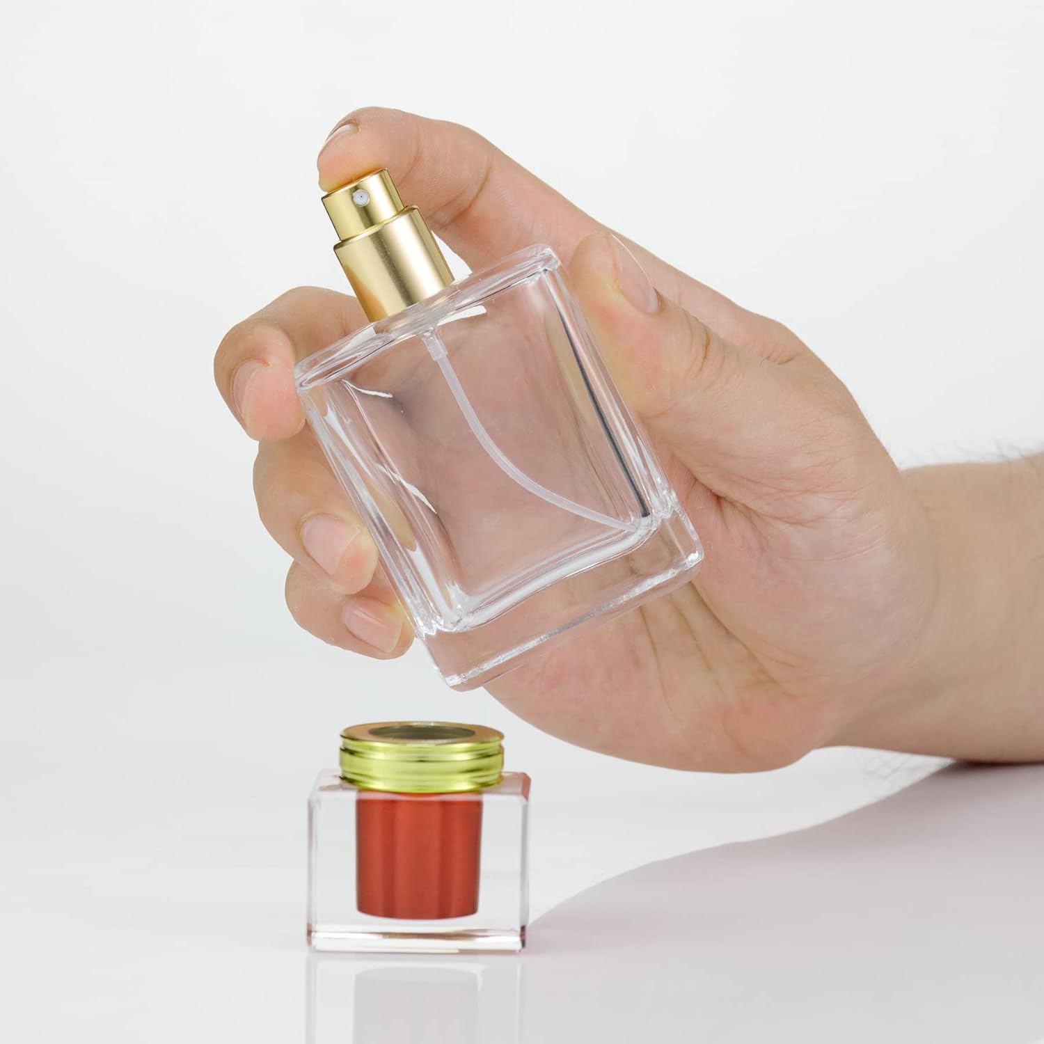 50 ml Empty Perfume Bottle – Refillable Glass Bottle for DIY Perfumes