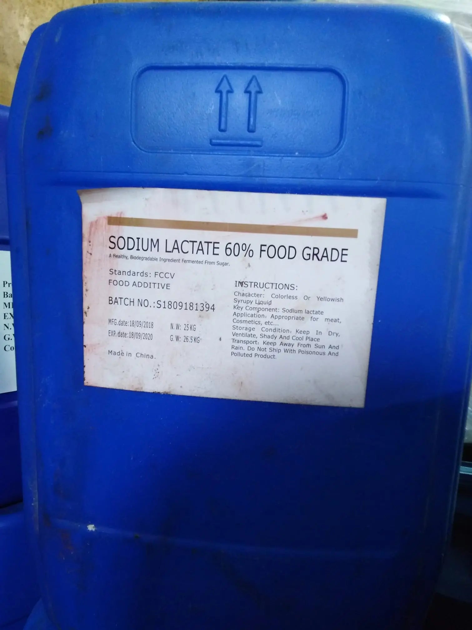 Sodium Lactate 60% Food Grade
