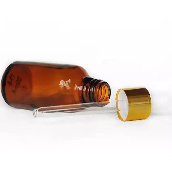 Amber Glass Dropper Bottle - Premium Empty Bottle for Serum Glass Pipettes Dropper