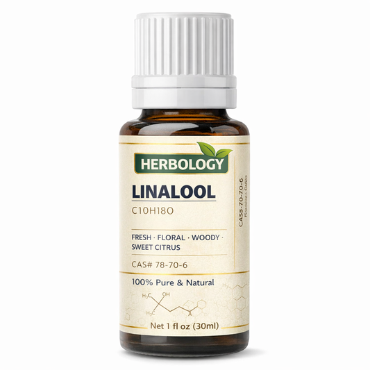 Linalool terpene aroma chemical used in perfumes soaps shampoos and cosmetic fragrance formulations