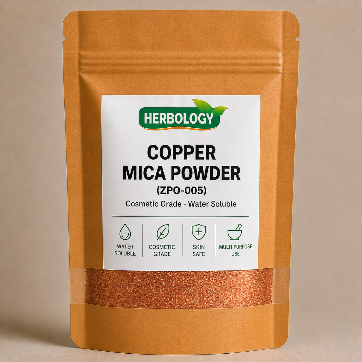 Copper Mica Powder - Cosmetic Grade - Water Soluble (ZPO-005)