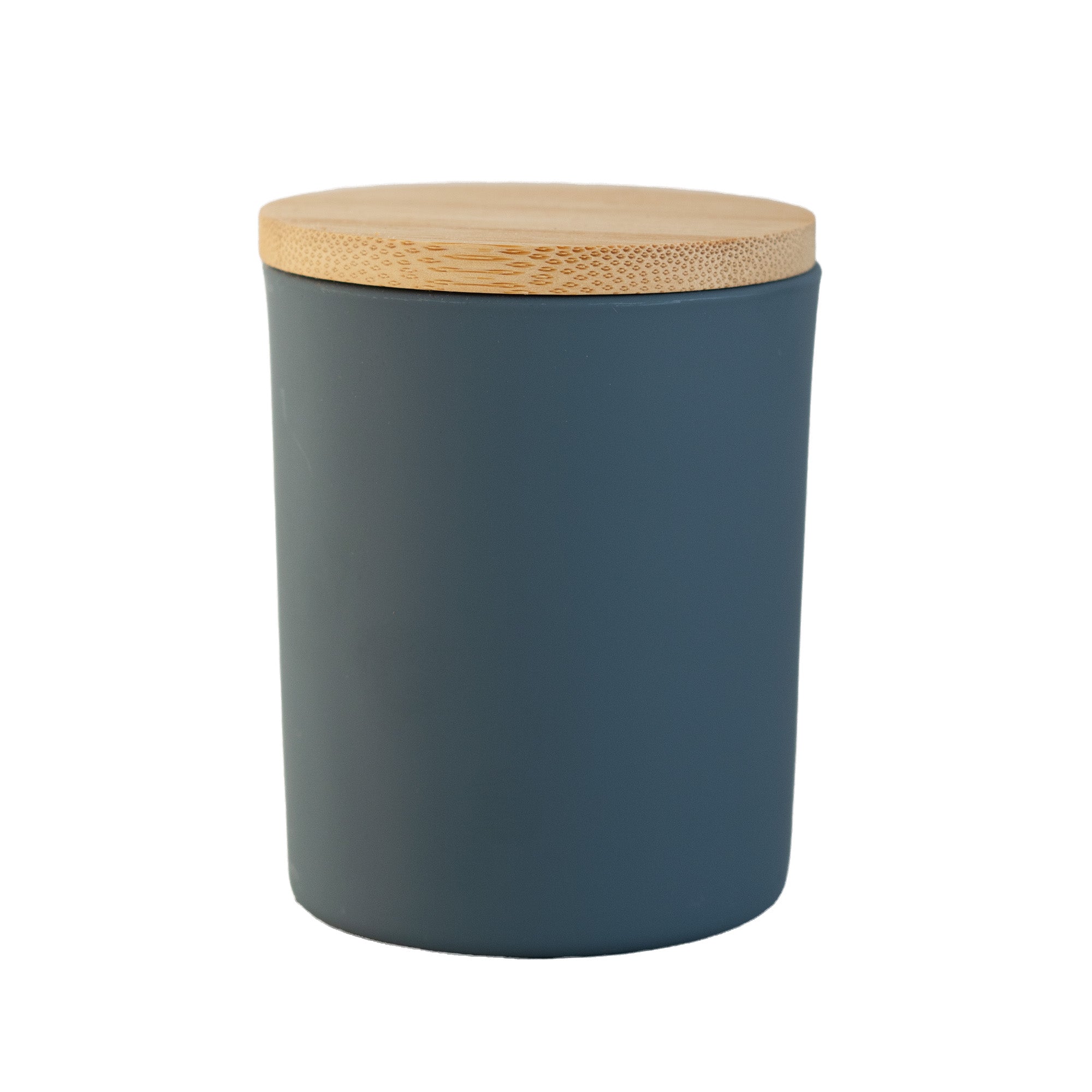 Matte Moonlight Blue Jar with Wooden Lid 200 ML / 6.5 oz