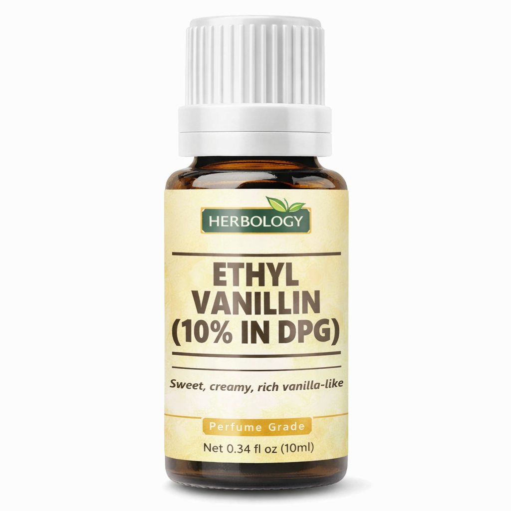 Ethyl vanillin 10 percent in DPG sweet vanilla fragrance ingredient used in perfumes candles and cosmetic formulations