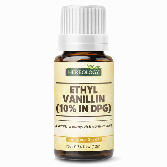 Ethyl vanillin 10 percent in DPG sweet vanilla fragrance ingredient used in perfumes candles and cosmetic formulations