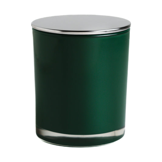 Gloss Forest Green Jar with Custom Plug Lids 300 ML / 9.6 fl oz