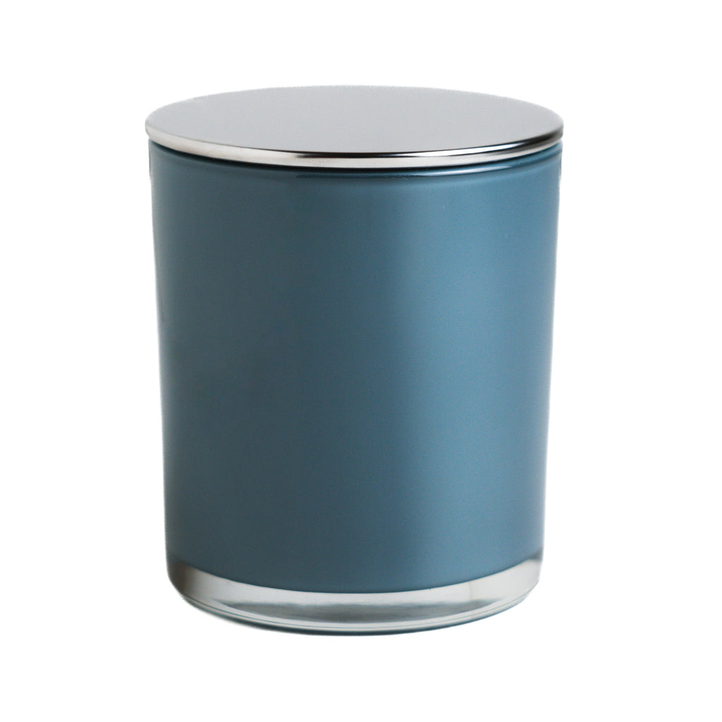 Gloss Sage Blue Jar with Custom Plug Lids 300 ML / 9.6 fl oz