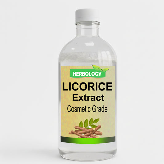 Bottle of Herbology Licorice Extract on a white background