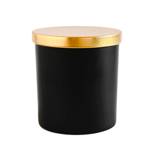 Matte Black Jar with Gold Lid 300 ML / 9.6 fl oz