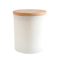 White Jar with Wooden Lid (9.6 oz)