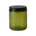 Olive Green Jar with Black Lid 250 ML / 8.4 Oz