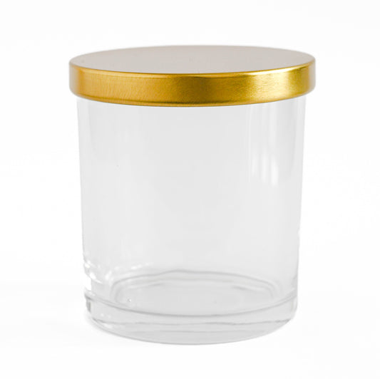 Transparent Glass Jar with Golden Lid 300 ML / 9.6 fl oz