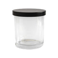 Transparent Jar with Black Lid 300 ML / 9.6 fl oz