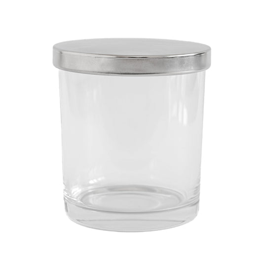 Transparent Jar with Silver Lid 200 ML / 6.5 fl oz