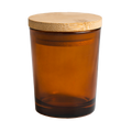 Amber Jar with Wooden Lid 105 ML / 3.6 oz