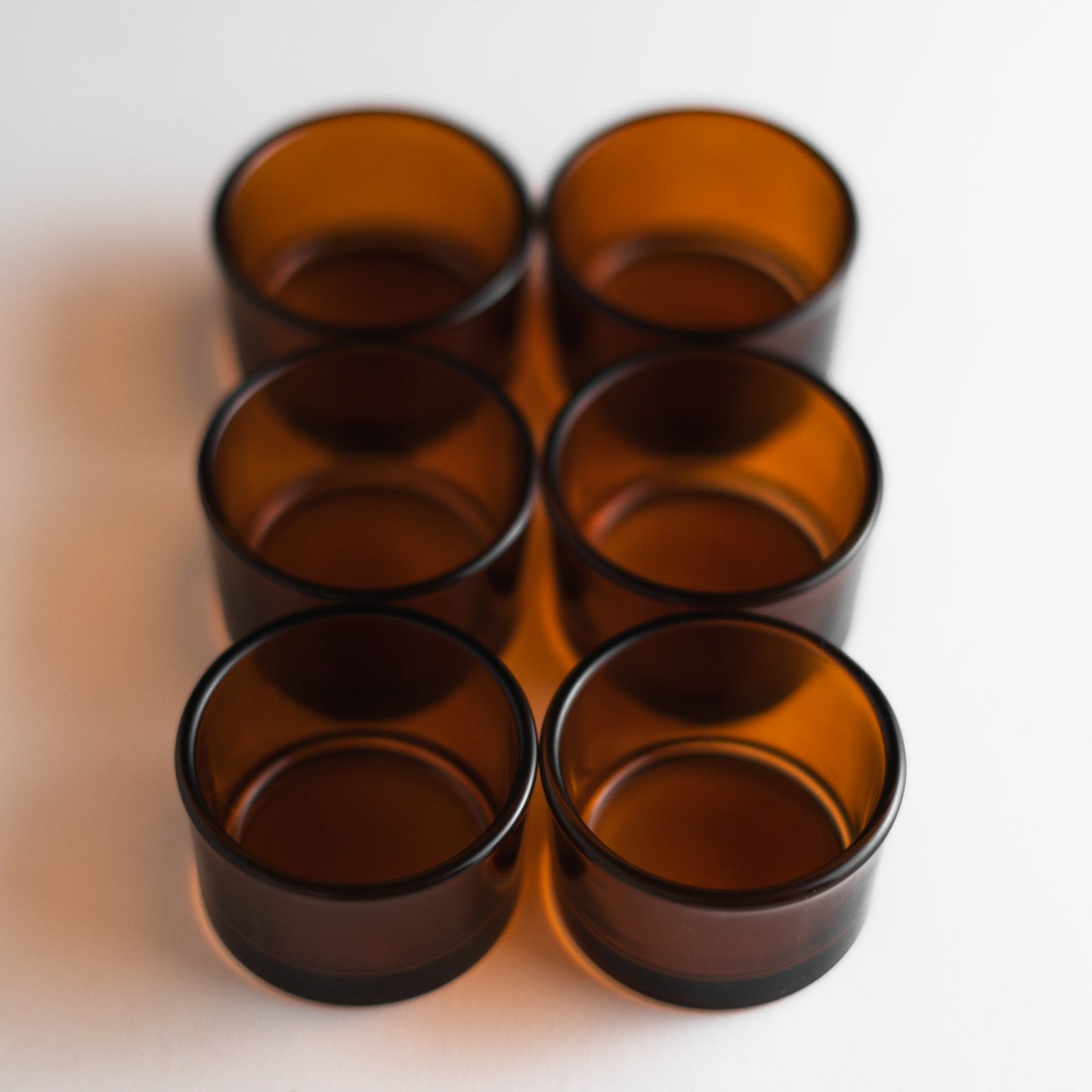 Tea Light Amber Glass Jars 35 ml / 1.18 oz