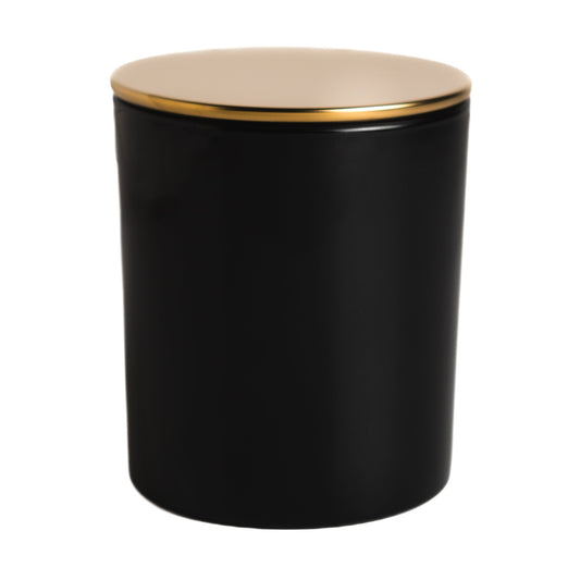 Gloss Black Jar with Multiple Plug Lid Options 300 ML / 9.6 fl oz