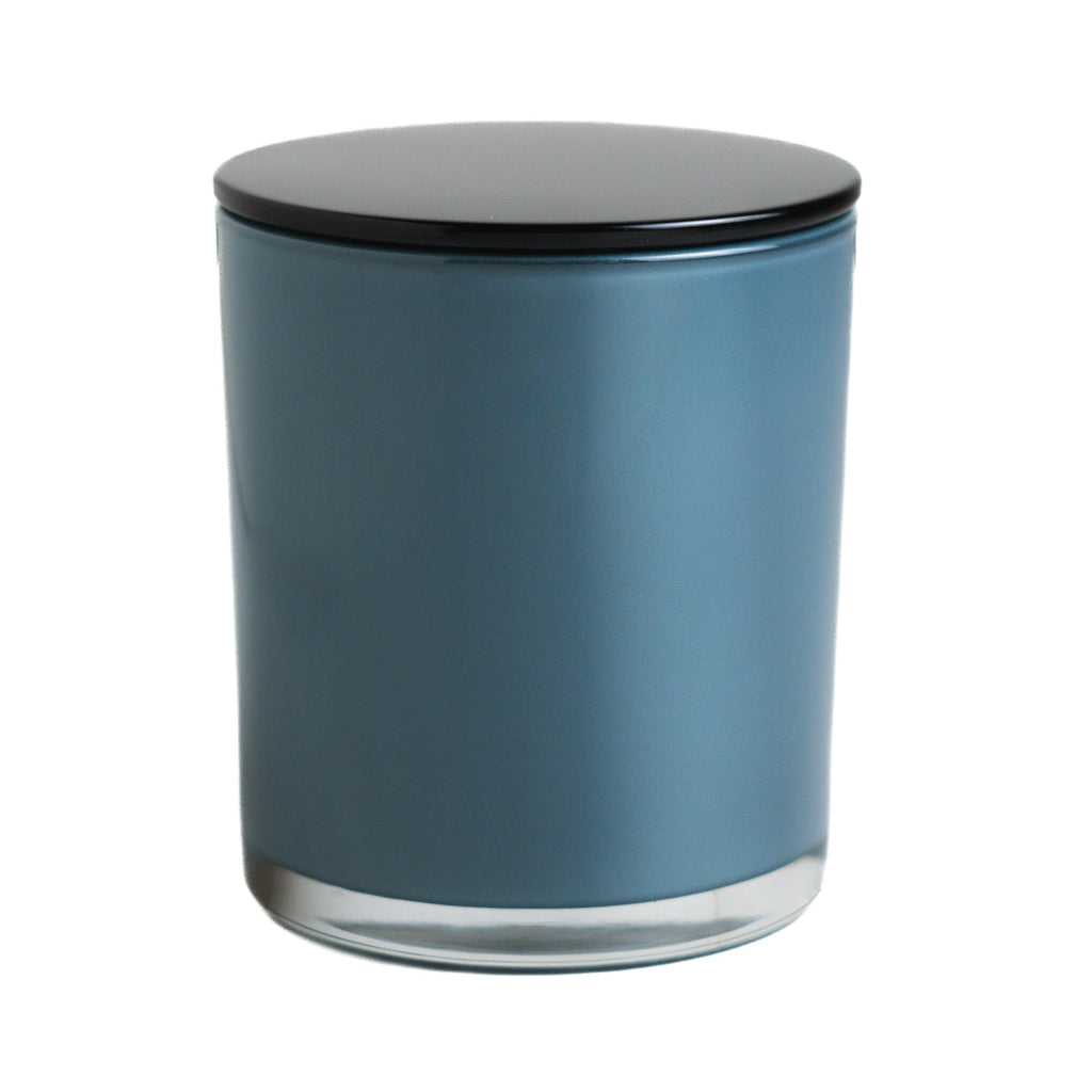 Gloss Sage Blue Jar with Custom Plug Lids 300 ML / 9.6 fl oz