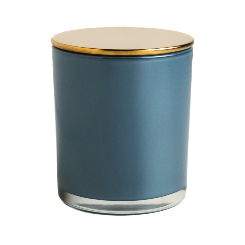 Gloss Sage Blue Jar with Custom Plug Lids 300 ML / 9.6 fl oz