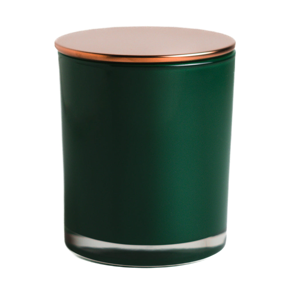 Gloss Forest Green Jar with Custom Plug Lids 300 ML / 9.6 fl oz