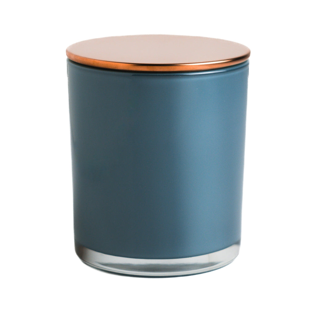 Gloss Sage Blue Jar with Custom Plug Lids 300 ML / 9.6 fl oz