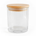 Transparent Glass Jar with Wooden Lid 9.6 oz