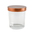 3.6 oz Clear Glass Jar with Rose Gold Lid