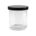 Transparent Jar with Black Lid 280 ML / 9.6 fl oz