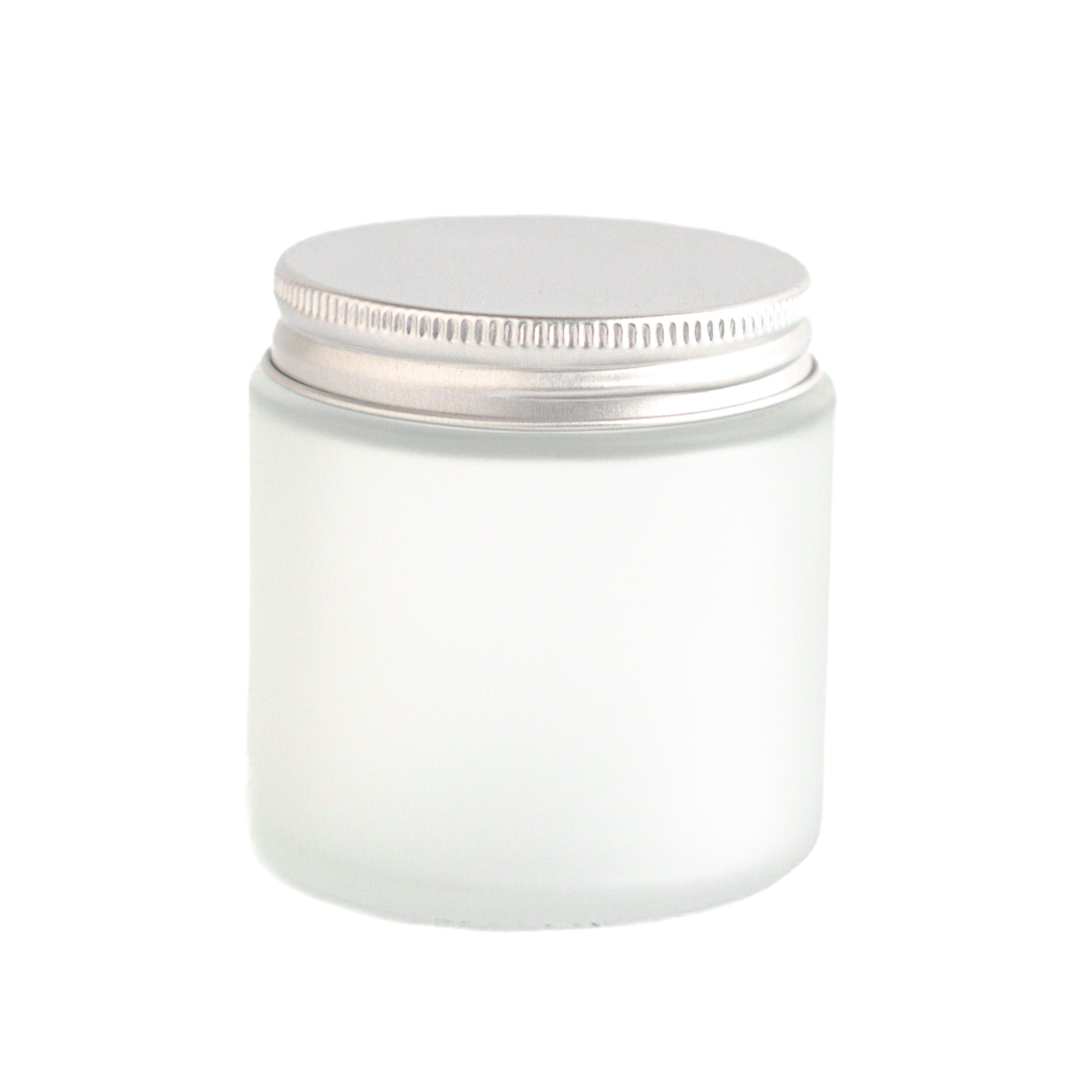Frosted Jar with Silver Lid – 110ML / 3.8 oz