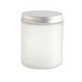 8.4 oz Frosted Glass Jar with Silver Lid