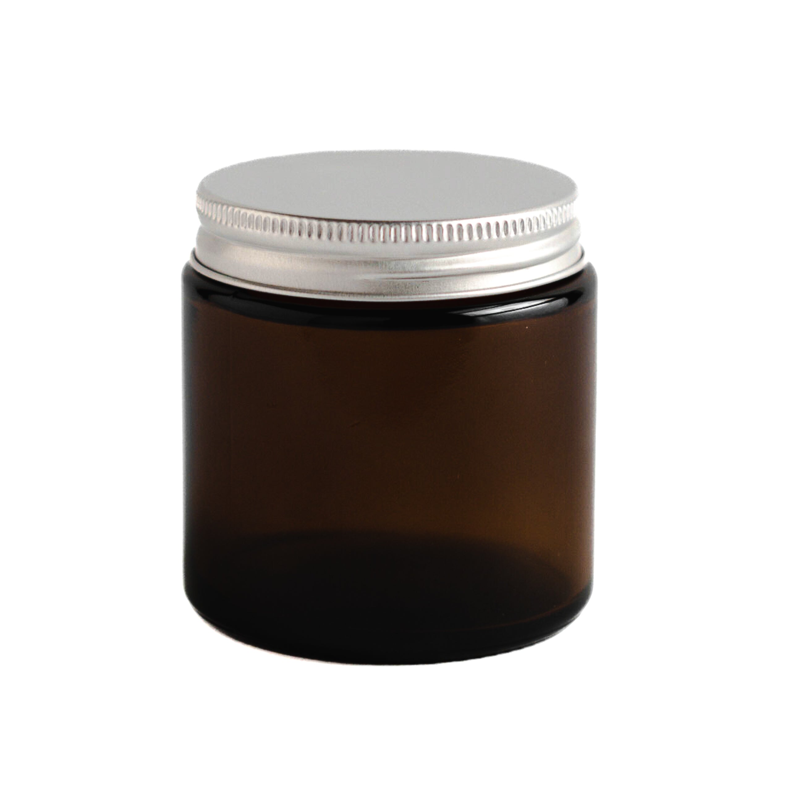Amber Jar with Silver Lid 110ML / 3.8 oz