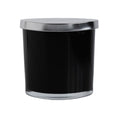 Gloss Black Glass Jar with Silver Lid 3-Wick 500 ML / 16.8 oz