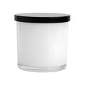 Glossy White Glass Jar with Black Lid 3-Wick 500 ML / 16.8 oz