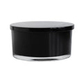 Gloss Black Glass Jar with Black Lid 4-Wick 32 oz
