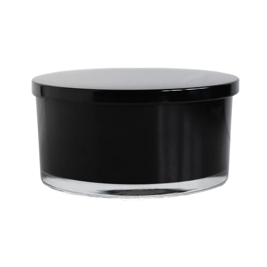 Gloss Black Glass Jar with Black Lid 4-Wick  940 ML / 32 oz