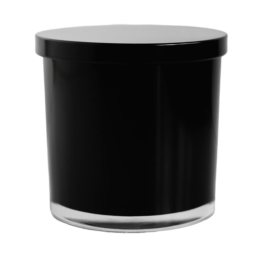 Glossy Black Jar with Black Lid 3-Wick 500 ML / 16.8 oz