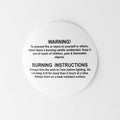Premium 1.5 Inch Diameter Candle Warning & Safety Labels - Professional Stickers