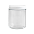 Transparent Jar with White Lid 250 ML / 8.4 oz