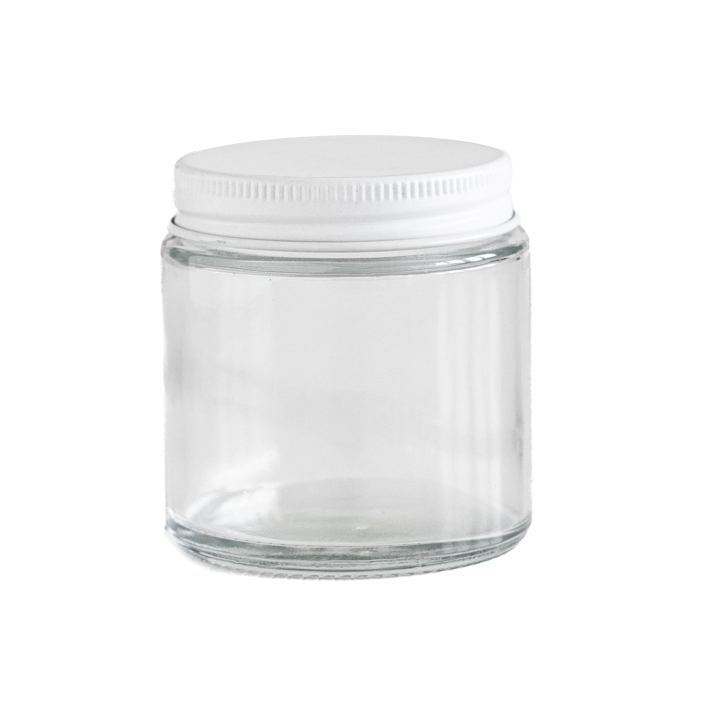 Transparent Jar with White Lid – 110ML / 3.8 oz