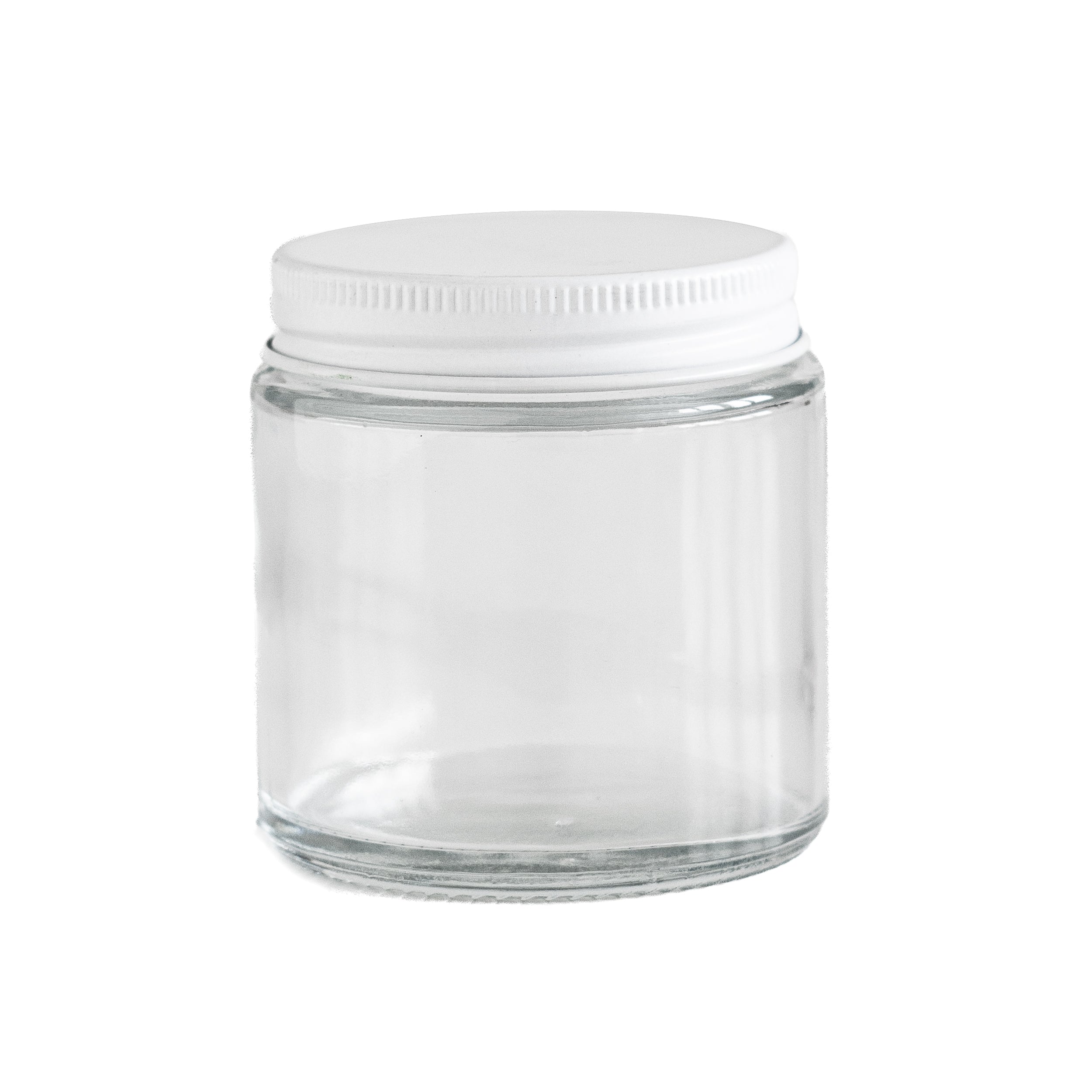 Transparent Jar with White Lid – 110ML / 3.8 oz
