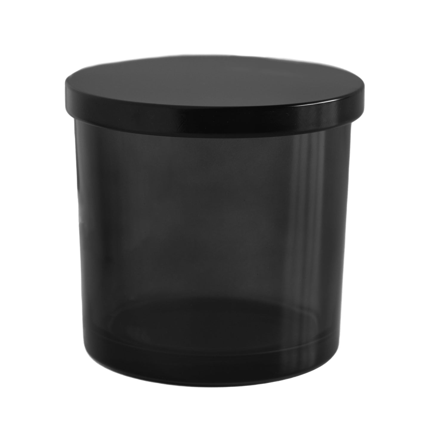 Glossy Black Glass Jar with Black Lid 3-Wick 500 ML / 16.8 oz