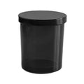 Glossy Black Glass Jar with Black Lid 200 ML / 6.5 oz